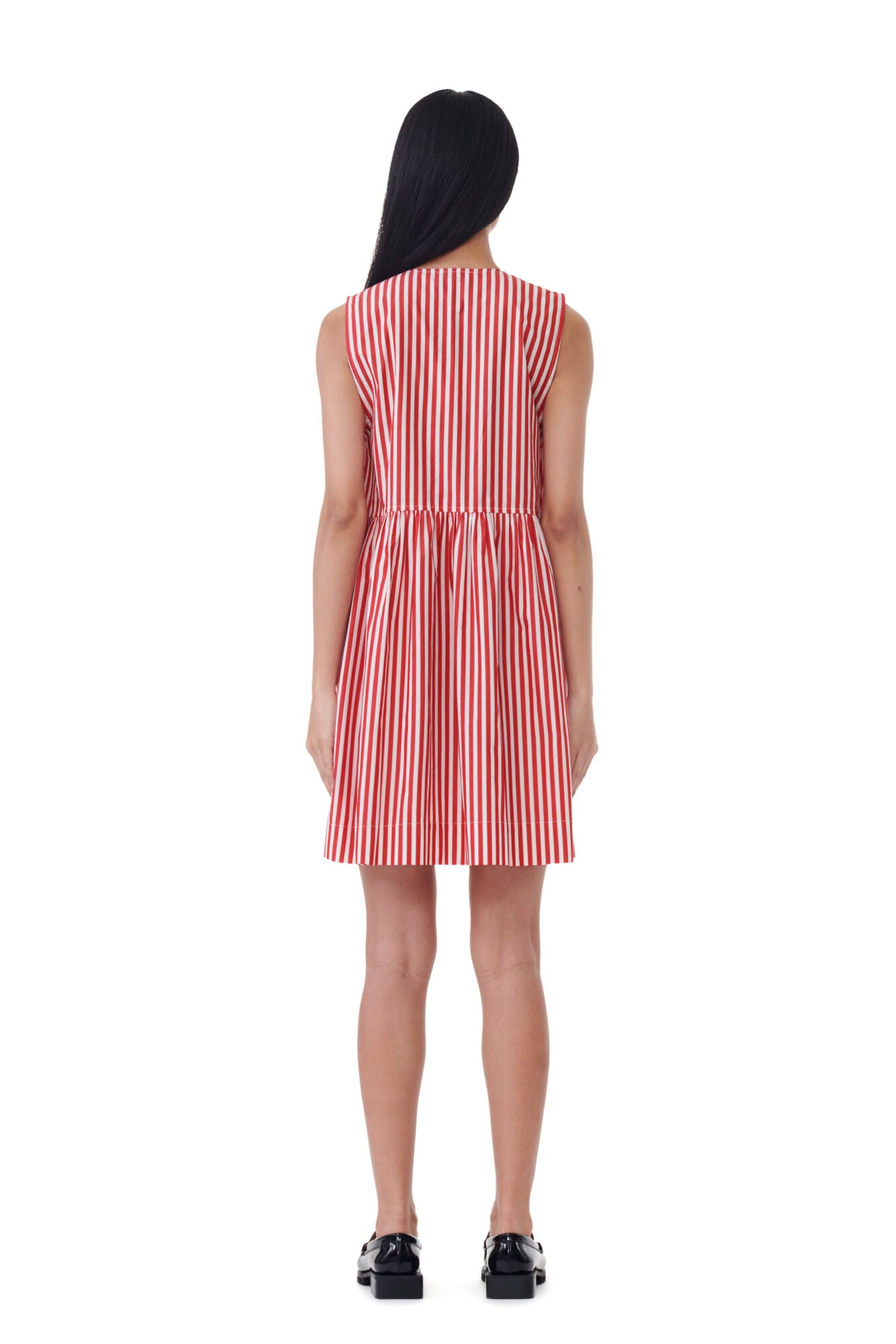 RED STRIPE MINI BOW TIE DRESS