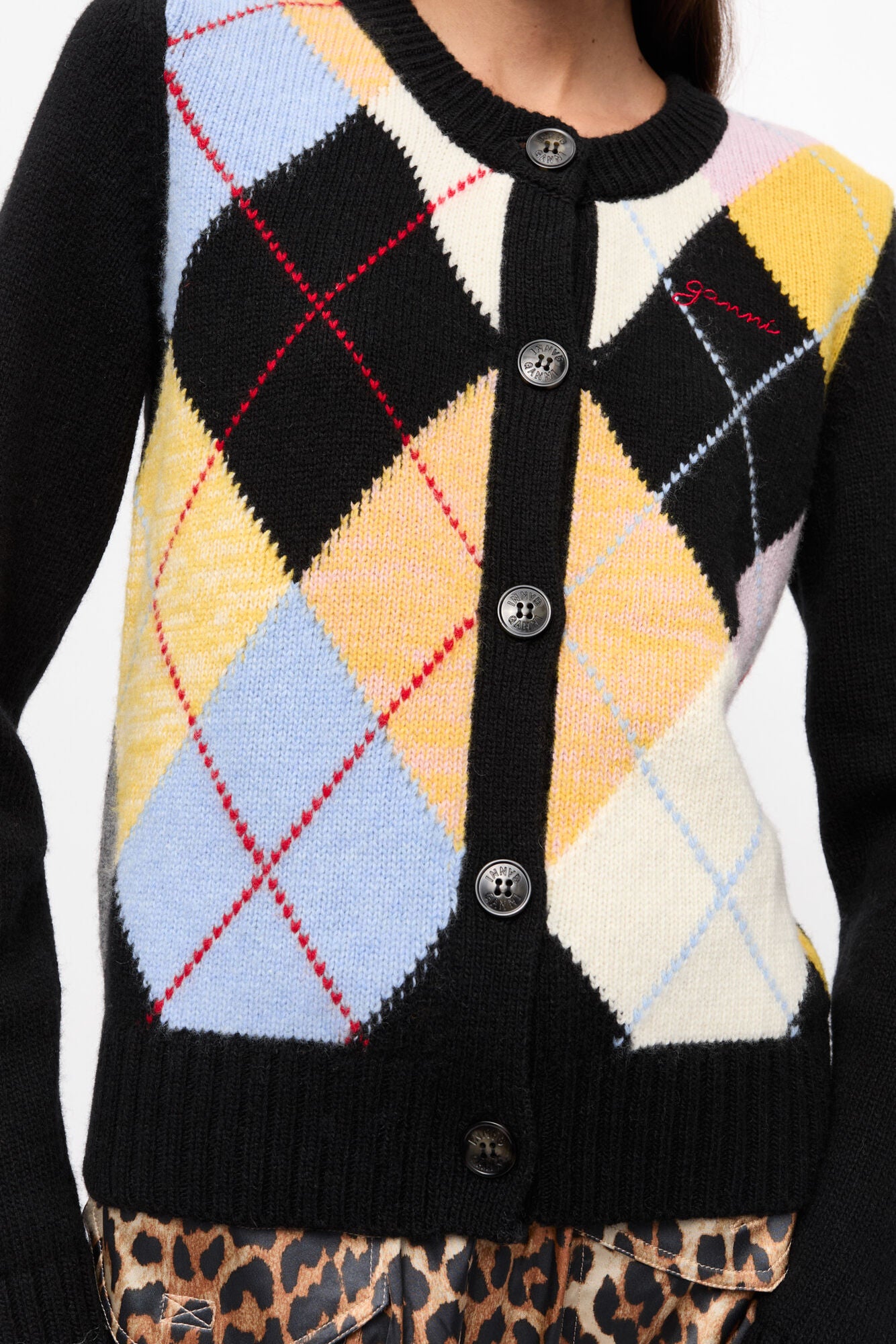 MULTICOLOUR HARLEQUIN CARDIGAN