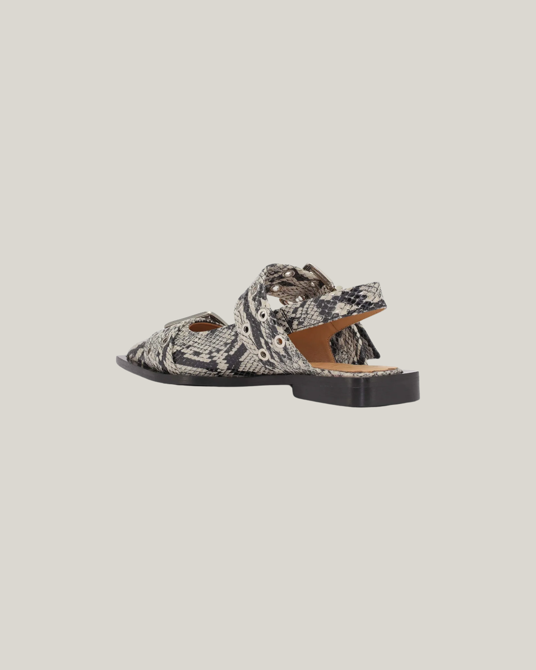 SNAKE PRINTS BUCKLE BALLERINAS