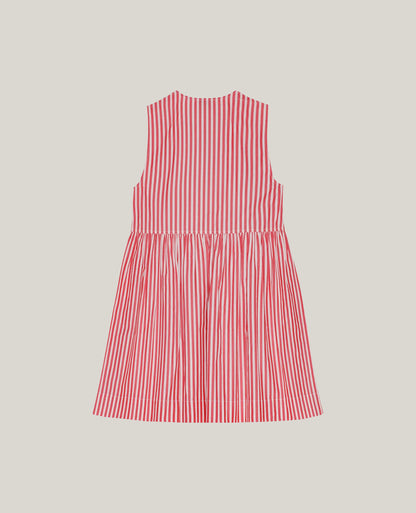 RED STRIPE MINI BOW TIE DRESS