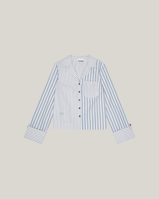 BLUE STRIPE COTTON SHIRT