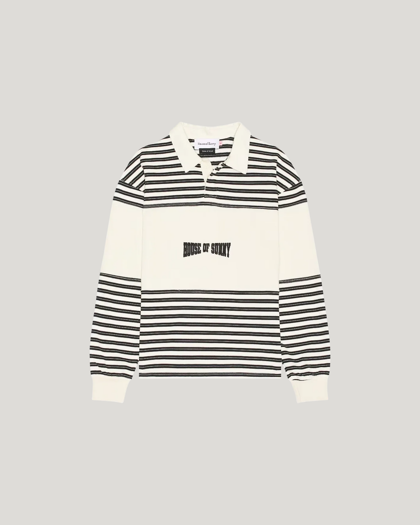 STRIPE POWER LOGO BUTTON UP