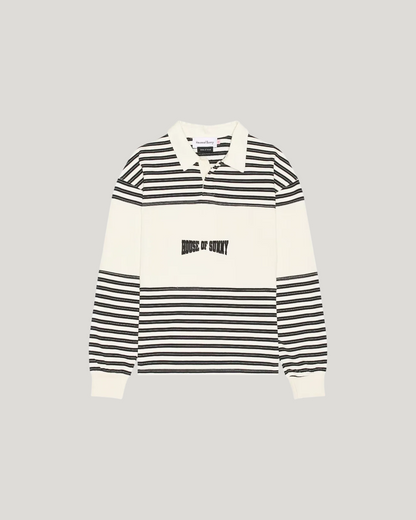 STRIPE POWER LOGO BUTTON UP