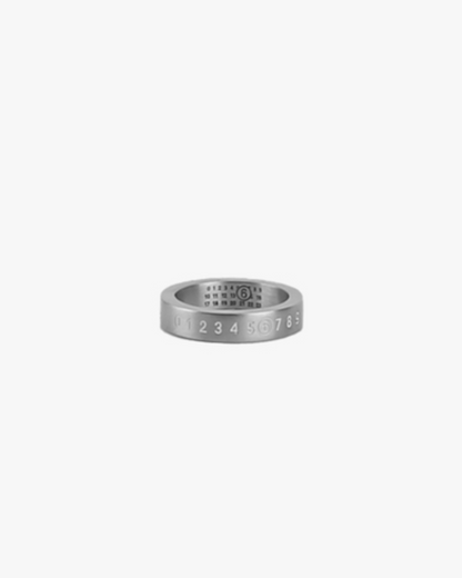 MM6 NUMERIC RING PALLADIO BURATTATO/WHITE