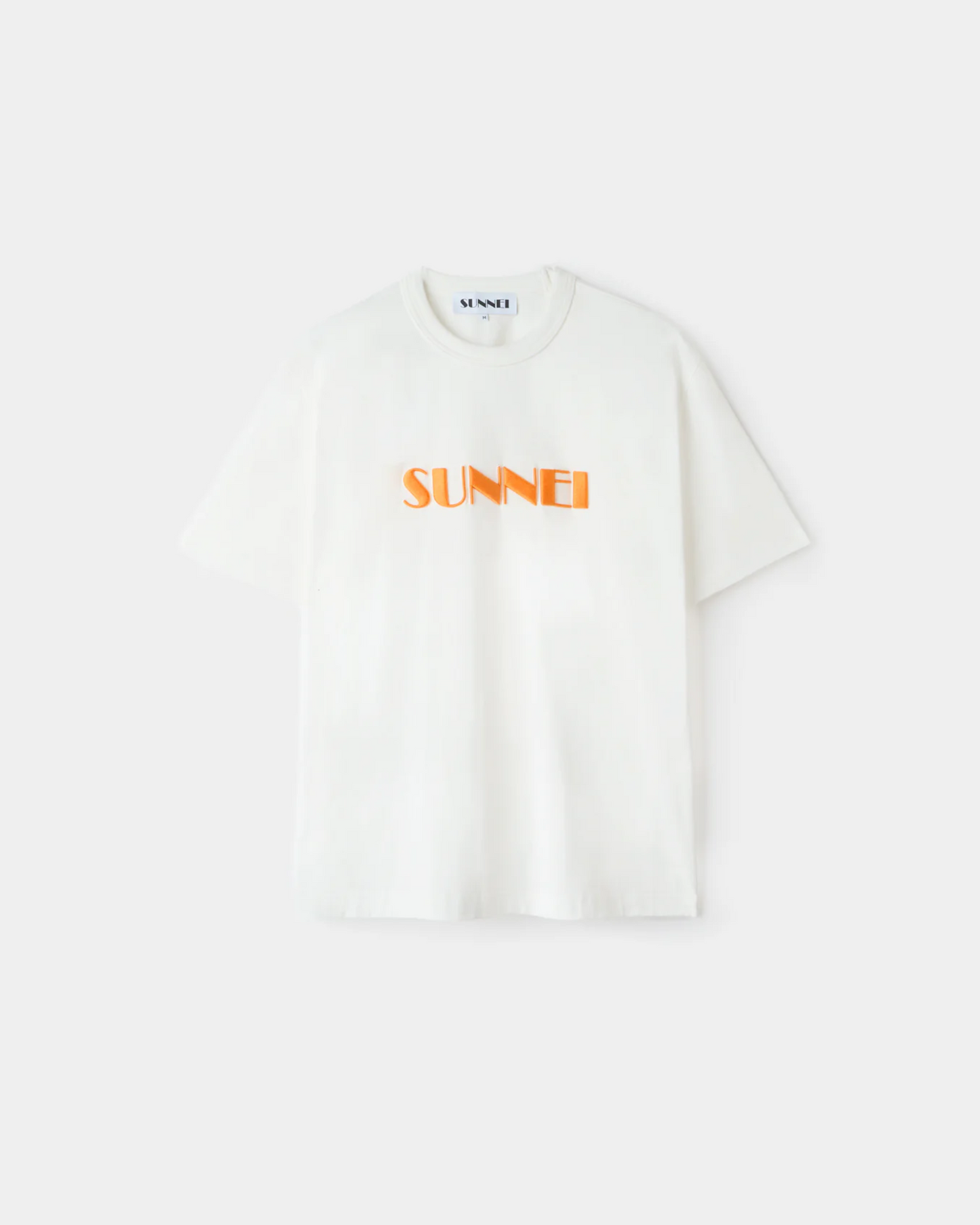 EMBROIDERED BIG LOGO T-SHIRT OFF-WHITE & PEACH