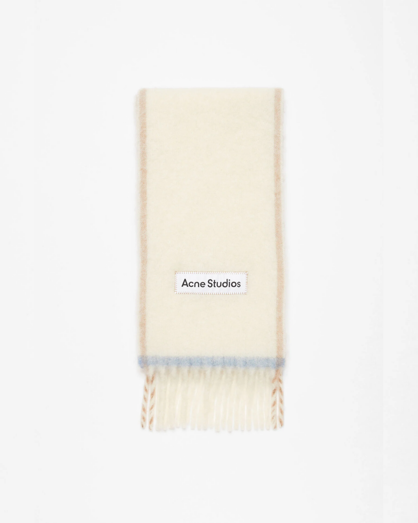 WOOL MOHAIR SCARF WHITE