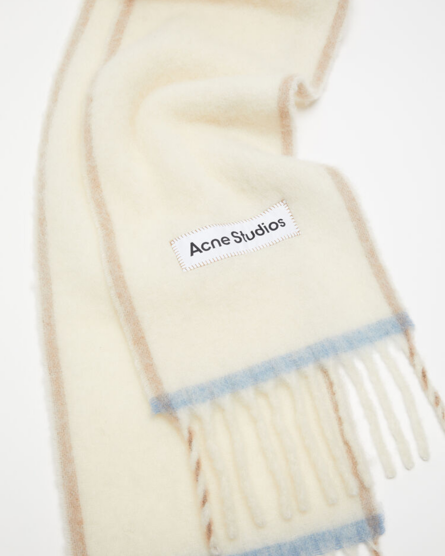 WOOL MOHAIR SCARF WHITE