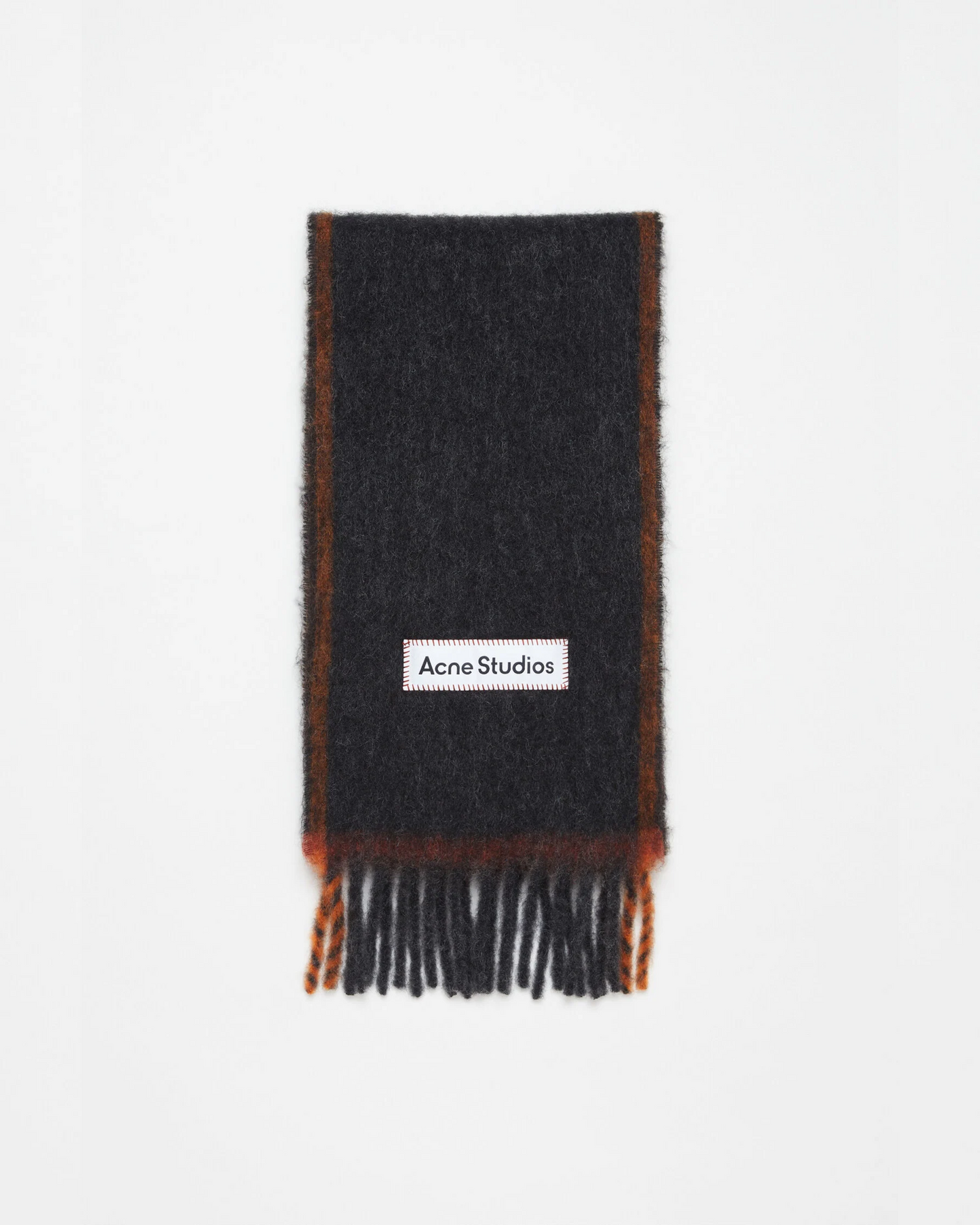 WOOL MOHAIR SCARF BLACK