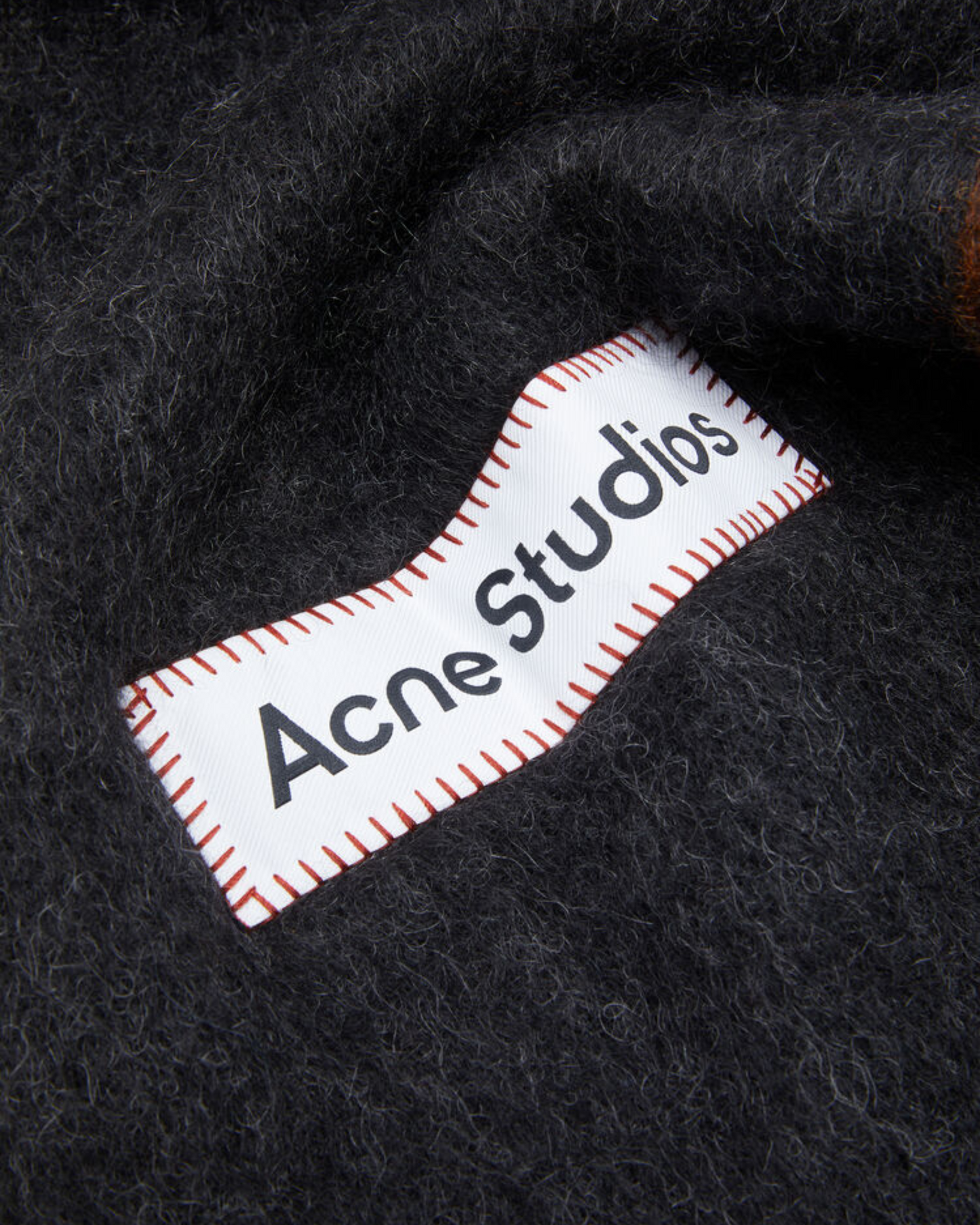 WOOL MOHAIR SCARF BLACK