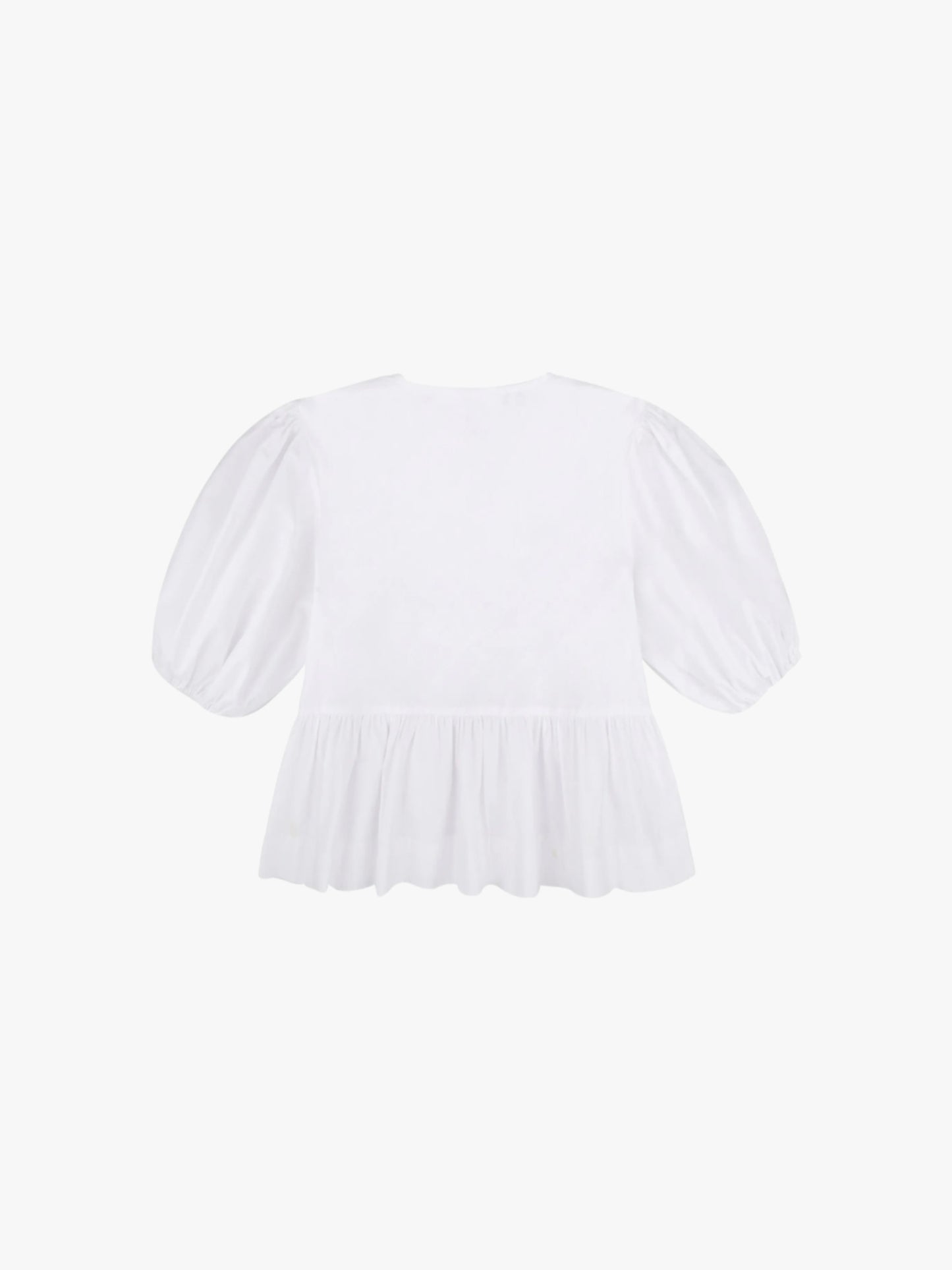 THE PEPLUM TOP BRIGHT WHITE